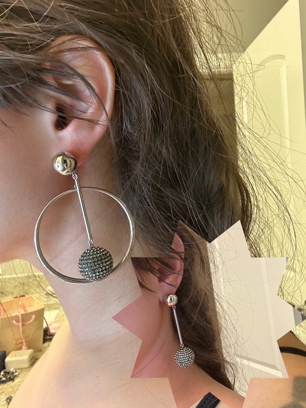 Henri bendel earrings you can wear two ways